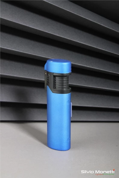Silvio Monetti Mavi Kapaklı Özel Tasarım Gazlı Çakmak 24CSM911DPR03 ürün görseli 1