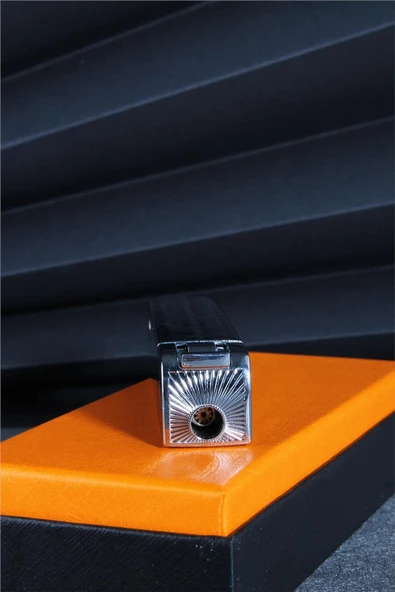 Silvio Monetti  Siyah Renk Kapaklı Pürmüz Gazlı Çakmak  24CSM897MR01 - Resim 3