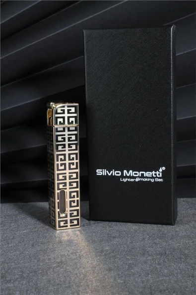 Silvio Monetti  Altın Renk Kapaklı Pürmüz Gazlı Çakmak  24CSM897MR02 ürün görseli