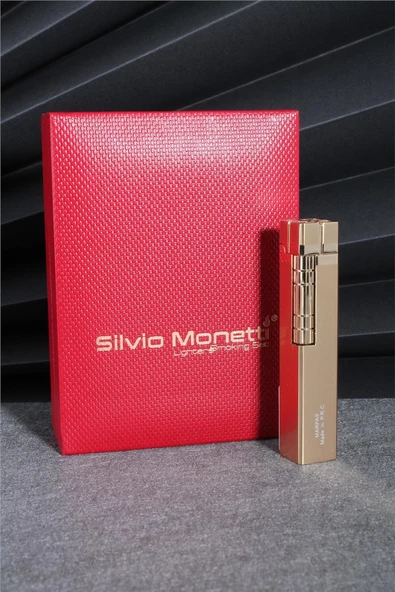 Silvio Monetti  Altın Renk Kapaklı Özel Tasarım Gazlı Çakmak  24CSM901TR05 - Resim 2