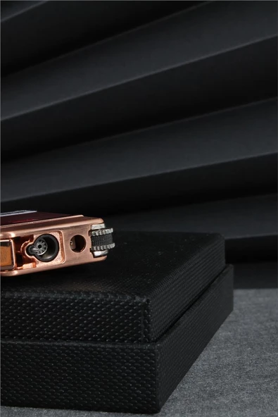 Silvio Monetti  Kahverengi Renk Pürmüzlü Ve Alevli Çift Başlıklı Vanalı Gazlı Çakmak  24CSM646TR02 - Resim 4