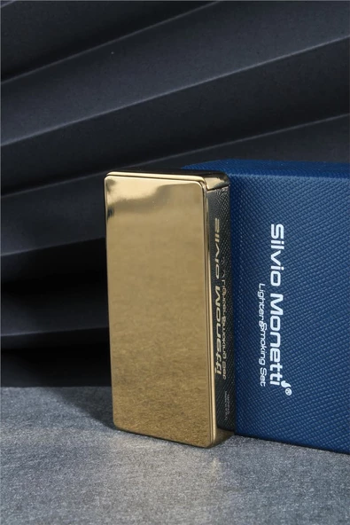 Silvio Monetti  Altın Renk Kapaklı Pürmüz Gazlı Çakmak  24CSM890MR02 ürün görseli 1