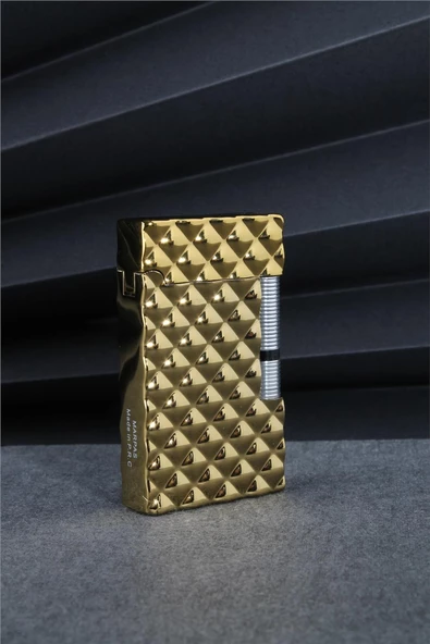 Silvio Monetti  Altın Renk Özel Tasarım Kapaklı Gazlı Çakmak  24CSM874MR03 - Resim 2