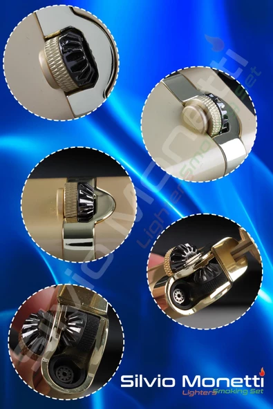 Silvio Monetti  Gri Renk Özel Tasarım Pürmüz Gazlı Çakmak  24CSM893TR01 - Resim 5