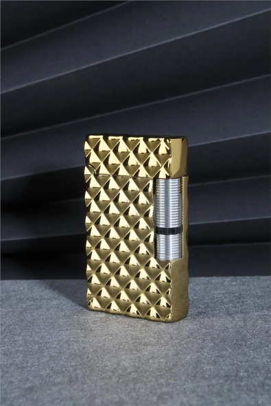 Silvio Monetti  Altın Renk Özel Tasarım Kapaklı Gazlı Çakmak  24CSM874MR03 ürün görseli 1