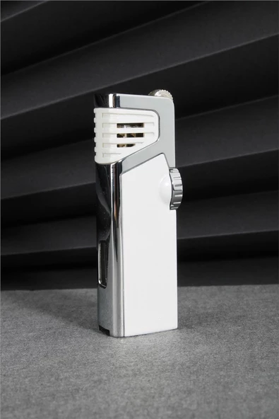 Silvio Monetti  Beyaz Renk Üç Pürmüzlü Vanalı Gazlı Çakmak  24CSM692TR03 - Resim 2