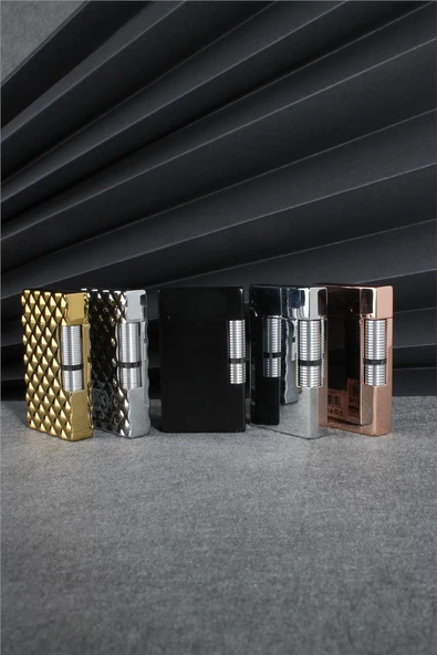 Silvio Monetti  Altın Renk Özel Tasarım Kapaklı Gazlı Çakmak  24CSM874MR03 - Resim 5