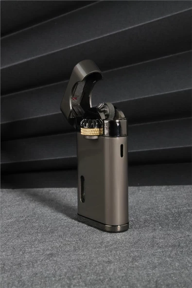 Silvio Monetti  Gri Renk Özel Tasarım Pürmüz Gazlı Çakmak  24CSM893TR01 - Resim 2