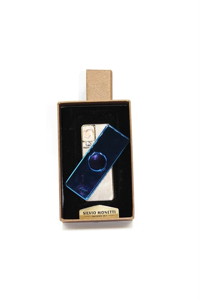 Silvio Monetti Mavi Şarjlı Usb Çakmak SMC414USR003 - Resim 3