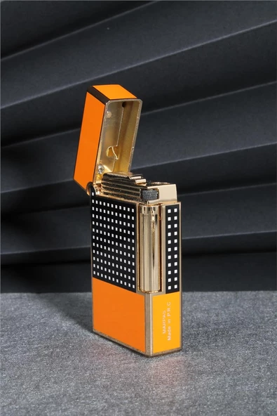 Silvio Monetti  Turuncu Renk Kapaklı Pürmüz Gazlı Çakmak  24CSM899TR01 - Resim 2