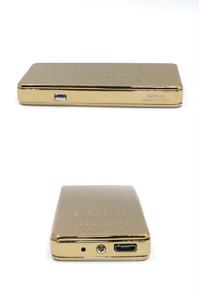Silvio Monetti Altın Renk Altın Görünümlü USB Şarjlı Çakmak SMC530USBR1 - Resim 5