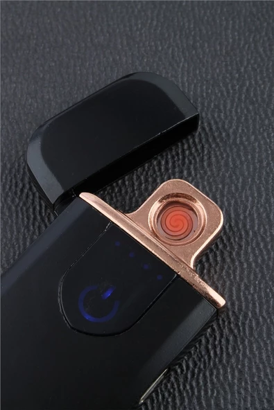 Silvio Monetti Siyah Şarjlı Dokunmatik Çakmak Siyah Renk - SMCX709AR1 ürün görseli 1