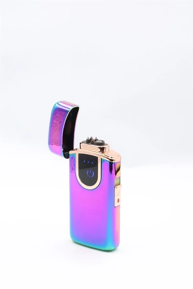 Silvio Monetti Renkli Şarjlı LED Şarj Göstergeli Çakmak SMC531MR03 - Resim 2