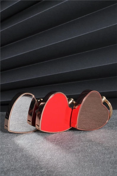 Silvio Monetti  Kırmızı Renk Kalp Şeklinde Özel Tasarım Kaydırmalı Anahtarlıklı Şarjlı Çakmak  24CSM878USBR01 - Resim 5