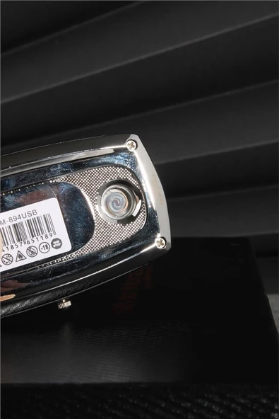 Silvio Monetti  Gümüş Renk Saatli Anahtarlık Usb Şarjlı Çakmak  24CSM894USBR01 - Resim 5