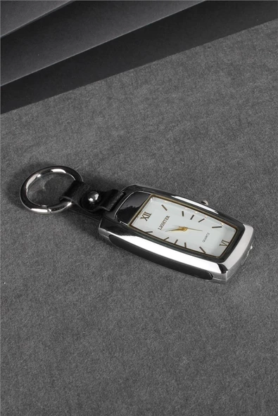 Silvio Monetti  Gümüş Renk Saatli Anahtarlık Usb Şarjlı Çakmak  24CSM894USBR01 - Resim 3