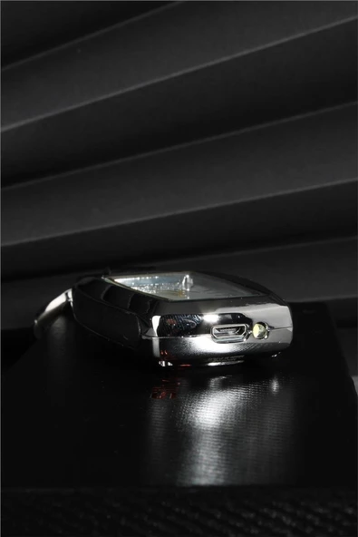 Silvio Monetti  Gümüş Renk Saatli Anahtarlık Usb Şarjlı Çakmak  24CSM894USBR01 - Resim 8