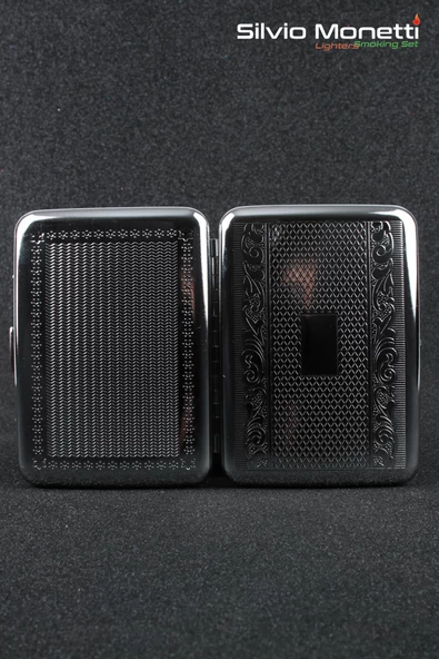 Silvio Monetti Desenli Metal Sigara Tabakası SMTBKCB007R2 - Resim 2