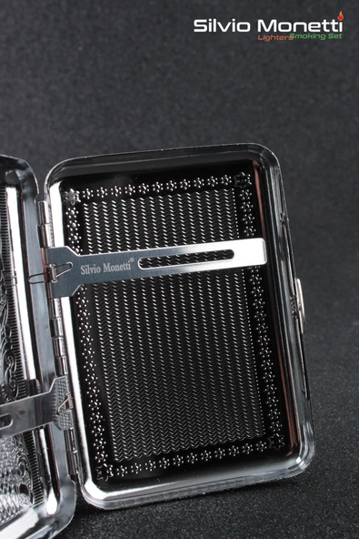 Silvio Monetti Desenli Metal Sigara Tabakası SMTBKCB007R2 - Resim 4