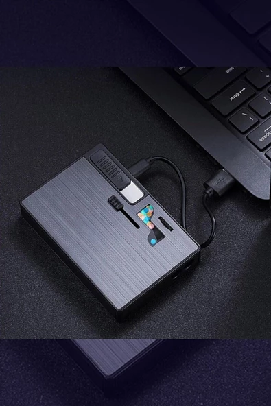 Silvio Monetti USB Şarjlı Çakmaklı Mentollü Sigara Tabakası - 3