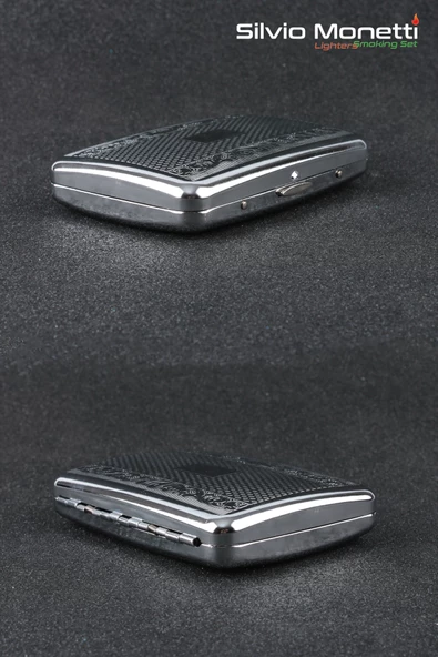 Silvio Monetti Desenli Metal Sigara Tabakası SMTBKCB007R2 - Resim 5