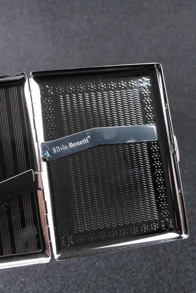 Silvio Monetti Desenli Metal Sigara Tabakası SMTBKCB005R2 - Resim 4