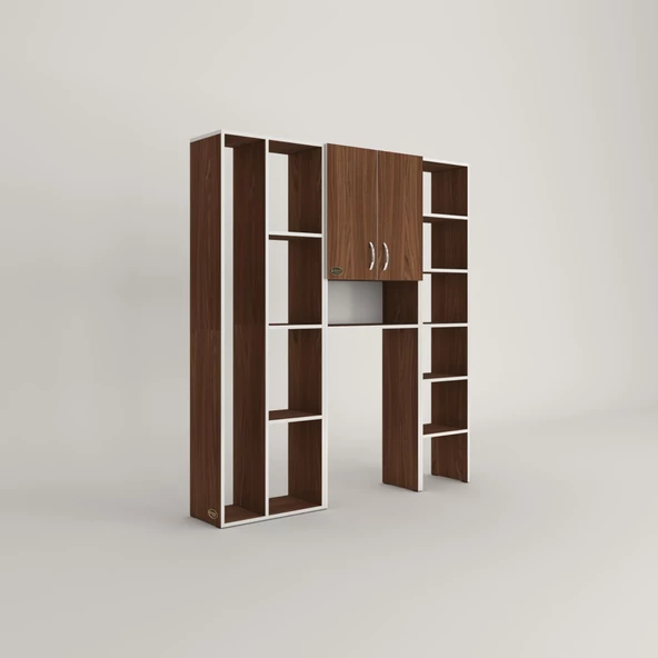 Kenzlife çamaşır makinesi dolabı sinemmega cvz 180*156*30 banyo kapaklı arkalıklı raflı - Resim 3