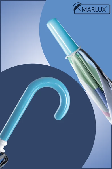 Marlux Fiber 6 Telli Dayanıklı Özel Tasarım Çocuk Şemsiyesi Sevimli Balık Desenli MAR1099 - 6