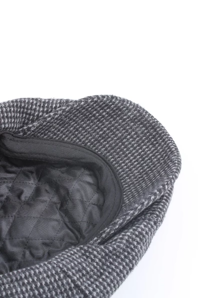 İngiliz Kasket Model Kaşe Siyah Şapka CAPKSKTR01 - 4