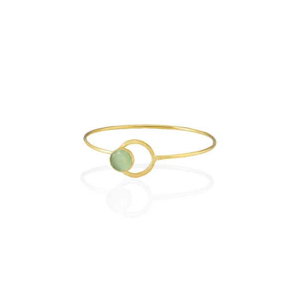 Kadir Jewellery 22 Ayar Altın Kaplama El İşçiliği Zirkon Taşlı Kadın Kelepçe Bilezik - 4