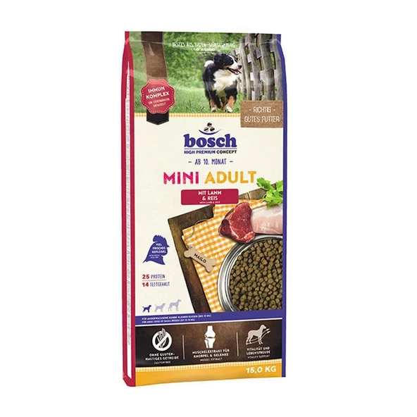 Bosch Mini Kuzu Etli Küçük Irk Yetişkin Köpek Maması 15kg