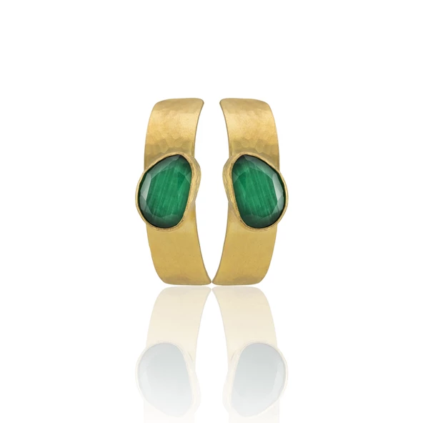 Kadir Jewellery 22 Ayar Altın Kaplama Vintage Küpe -El İşçiliği Ve Hipoalerjenik Küpe - Resim 2