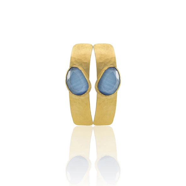 Kadir Jewellery 22 Ayar Altın Kaplama Vintage Küpe -El İşçiliği Ve Hipoalerjenik Küpe - Resim 10