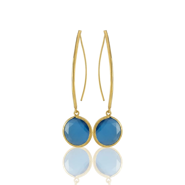 Kadir Jewellery 22 Ayar Altın Kaplama Vintage Küpe -El İşçiliği Ve Hipoalerjenik Küpe - Resim 10