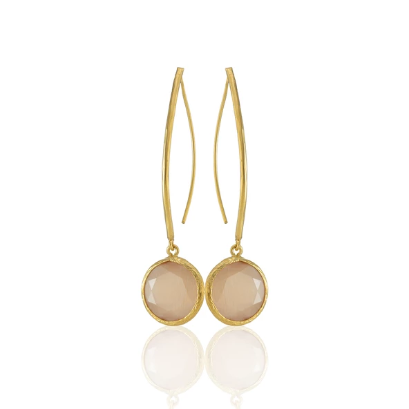 Kadir Jewellery 22 Ayar Altın Kaplama Vintage Küpe -El İşçiliği Ve Hipoalerjenik Küpe - Resim 7