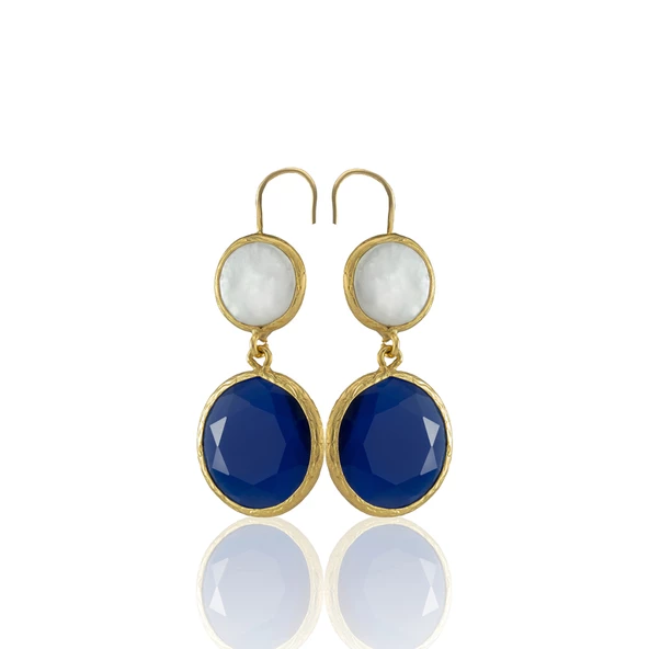 Kadir Jewellery 22 Ayar Altın Kaplama Kadın İnci Küpe -El İşçiliği Ve Hipoalerjenik Küpe - Resim 9