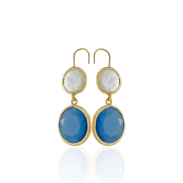 Kadir Jewellery 22 Ayar Altın Kaplama Kadın İnci Küpe -El İşçiliği Ve Hipoalerjenik Küpe - Resim 10