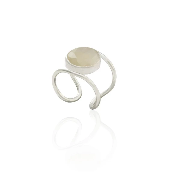 Kadir Jewellery 925 Ayar Gümüş Kaplama Zirkon Taşlı  Kadın Minimal Yüzük - 12