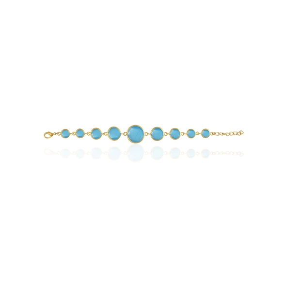Kadir Jewellery 22 Ayar Altın Kaplama Zirkon Taşlı Ayarlanabilir Zincir Bileklik