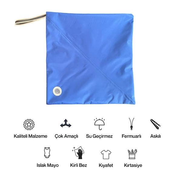 Kukita Su Geçirmez ,Islak, Kuru, Mayo, Kirli Temiz Kıyafet ve Bez, Kırtasiye Bebek ve Çocuk Çantası Çok Amaçlı Çanta 35c - 3