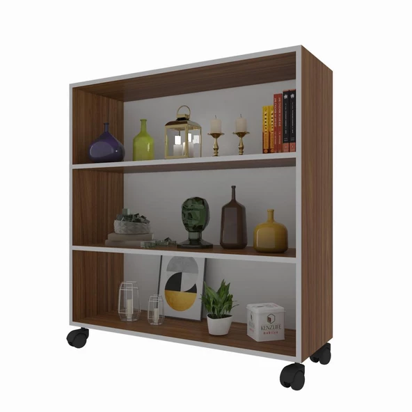 Kenzlife mutfak dolabı raziye 108*090*030 cvz tekerlekli banyo evrak ofis ayakkabılık kiler ürün görseli