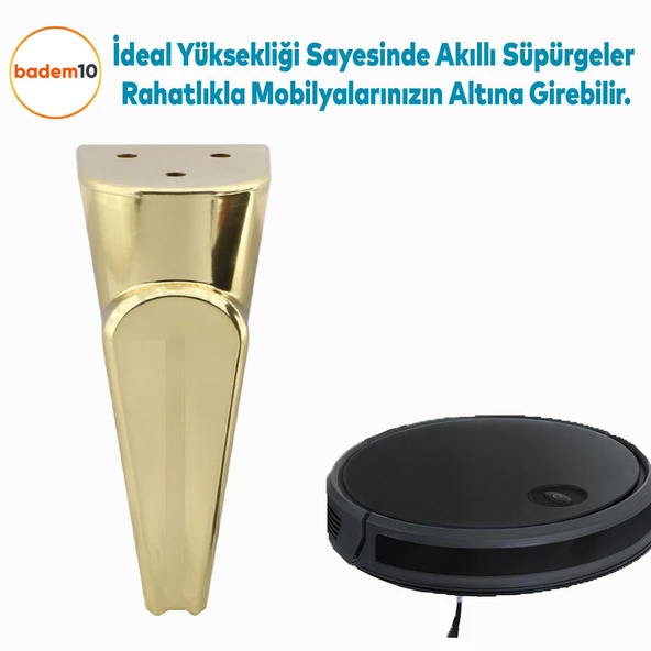 Nota Mobilya Kanepe Sehpa TV Ünitesi Koltuk Ayağı Baza Ayakları Altın Gold 16 cm - Resim 5