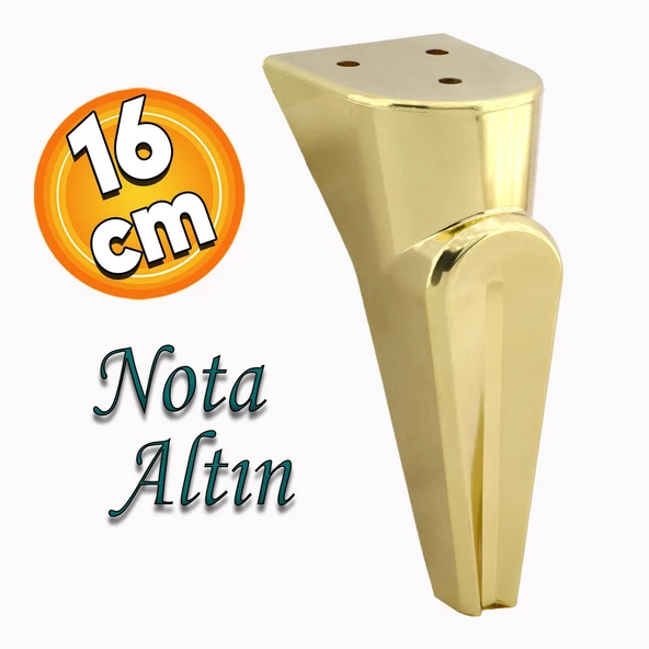 Nota Mobilya Kanepe Sehpa TV Ünitesi Koltuk Ayağı Baza Ayakları Altın Gold 16 cm