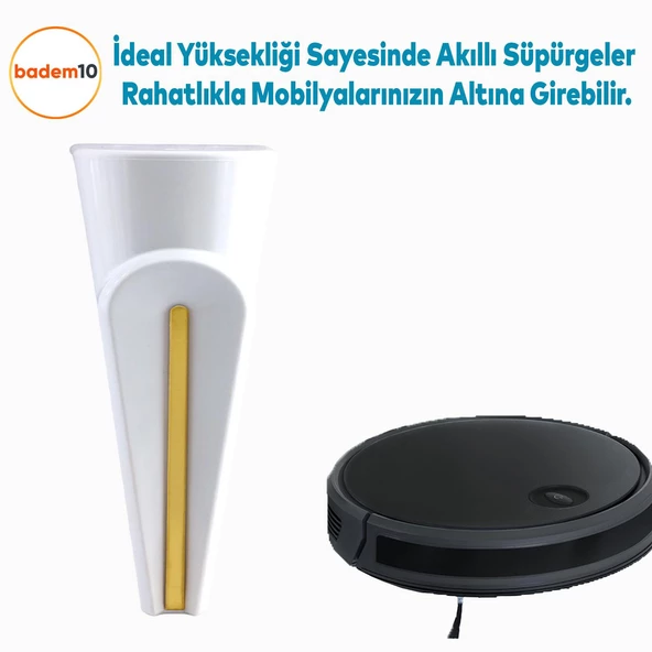 Nota Mobilya Kanepe Sehpa TV Ünitesi Koltuk Ayağı Baza Ayakları Beyaz Altın Gold Sarı 16 cm - Resim 5