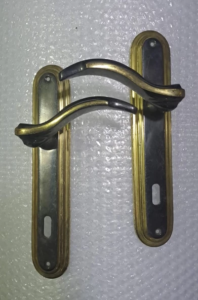 PİMADOR PİRİNÇ ODA KAPI KOLU OVAL SARI - SİYAH