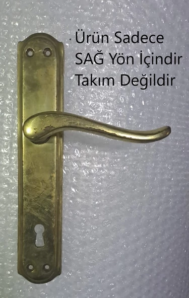 PİMADOR PİRİNÇ ODA KAPI KOLU OVAL SARI - SAĞ YÖN