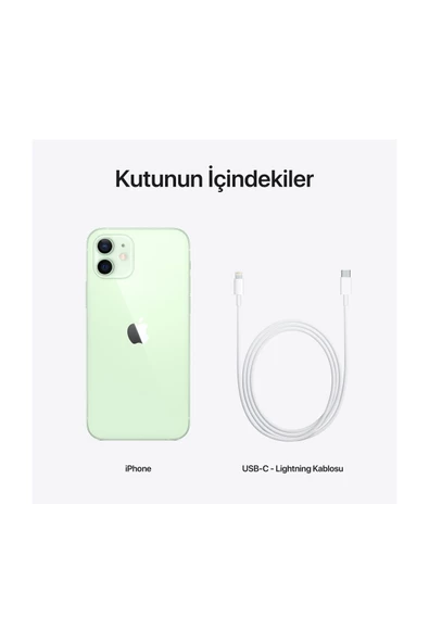 iPhone 12 64 GB Yeşil Cep Telefonu Aksesuarsız Kutu (Apple Türkiye Garantili) - 7