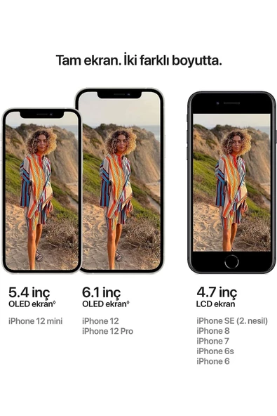 iPhone 12 128 GB Siyah Cep Telefonu Aksesuarsız Kutu (Apple Türkiye Garantili) - 5