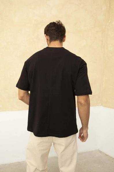 Erkek Sol Cep Detaylı Regular Fit Bisiklet Yaka T-Shirt - 5