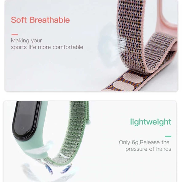 Xiaomi Mi Band 6 Zore KRD-03 Hasır Kordon - 7